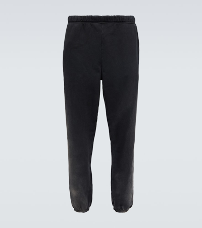 Shop Les Tien Cotton Jersey Sweatpants In Black