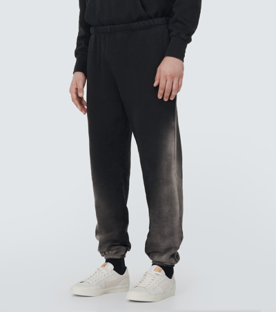 Shop Les Tien Cotton Jersey Sweatpants In Black