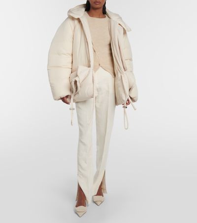 Shop Jacquemus La Doudoune Capullo Puffer Jacket In White