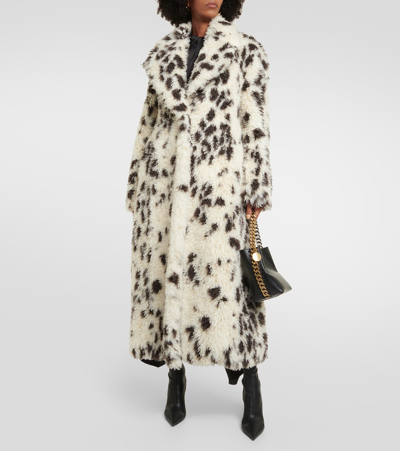 Shop Stella Mccartney Printed Teddy Coat In Multicoloured