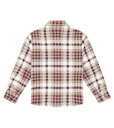 Shop Brunello Cucinelli Checked Cotton Flannel Shirt In Multicoloured