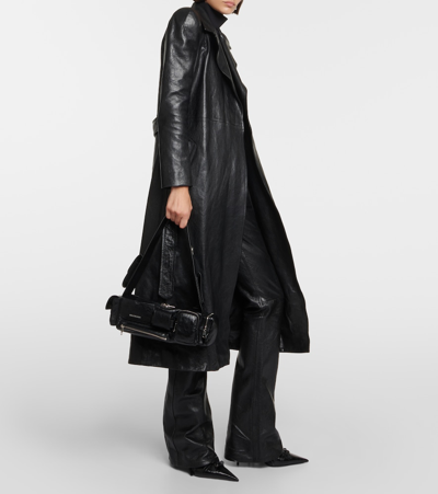 Balenciaga Superbusy Xs Leather Shoulder Bag In Black