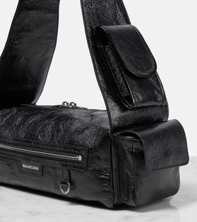 Balenciaga Superbusy Xs Leather Shoulder Bag In Black