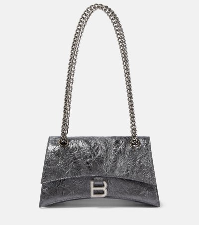 BALENCIAGA Crush large textured-leather shoulder bag in 2023