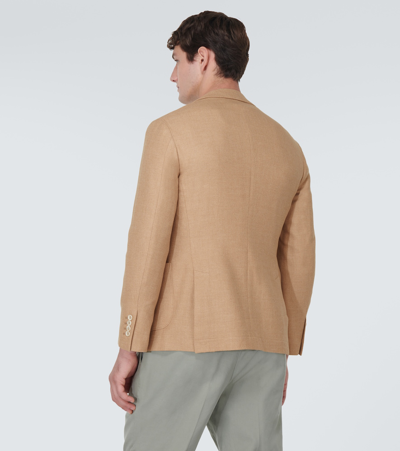 Shop Brunello Cucinelli Wool, Cashmere, And Silk Twill Blazer In Brown
