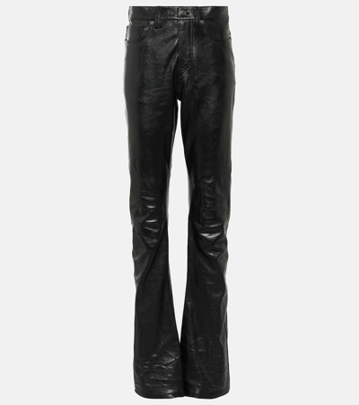 balenciaga leather jeans