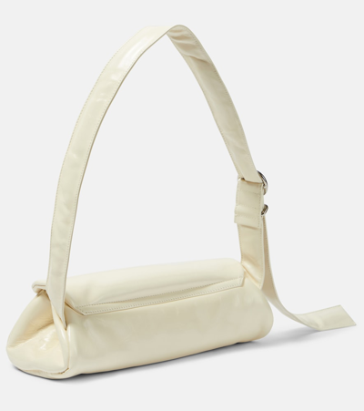 Shop Jil Sander Cannolo Leather Shoulder Bag In White