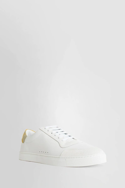 Shop Burberry Man White Sneakers