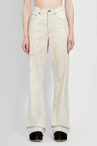 Shop Dries Van Noten Woman Off-white Jeans