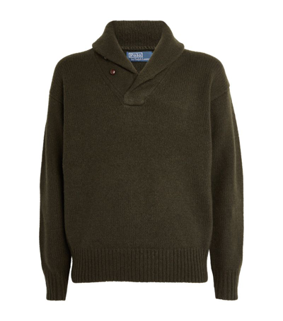 Shop Polo Ralph Lauren Shawl-collar Sweater In Green