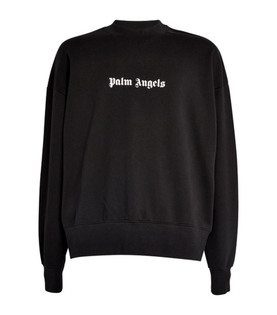 Shop Palm Angels Logo Sweatshirt In Black