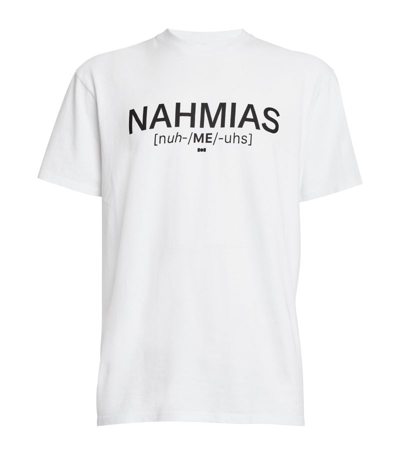 Shop Nahmias Logo T-shirt In White