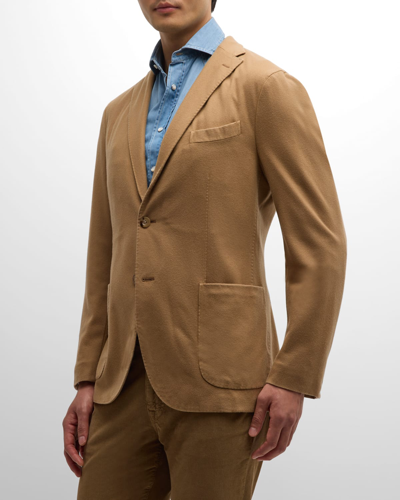 Shop Boglioli Men's Solid Wool Blazer In Camel-0254