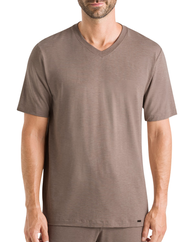 Shop Hanro Men's Casual V-neck T-shirt In Rockwood