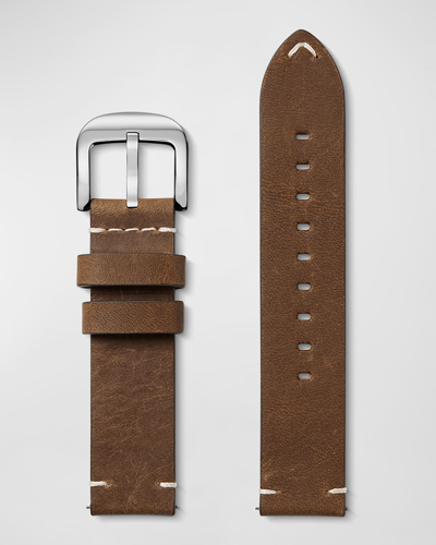 Shop Shinola Men's Leather Watch Strap, 20mm In British Tan