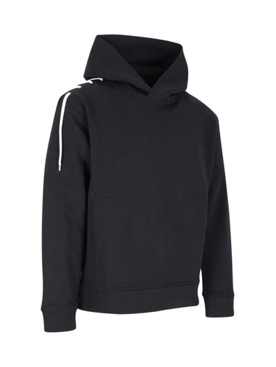 Shop Craig Green Lace-up Hoodie In Black / Cream