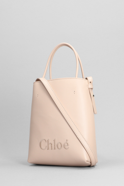Shop Chloé Micro Tote Tote In Rose-pink Leather