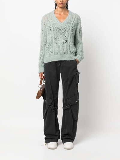Shop Twinset Oversize V Neck Long Sleeves Sweater