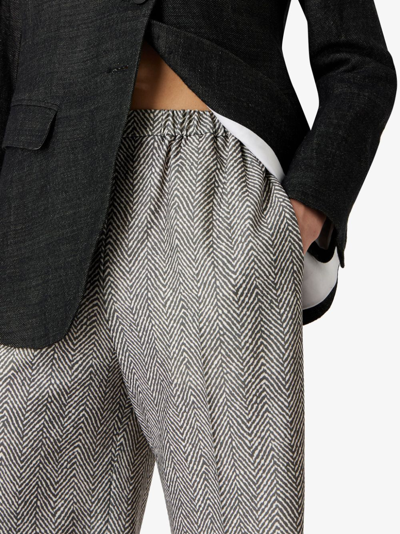 Shop Emporio Armani Printed Trousers