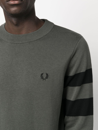 Shop Fred Perry Fp Tipped Sleeve Jumper