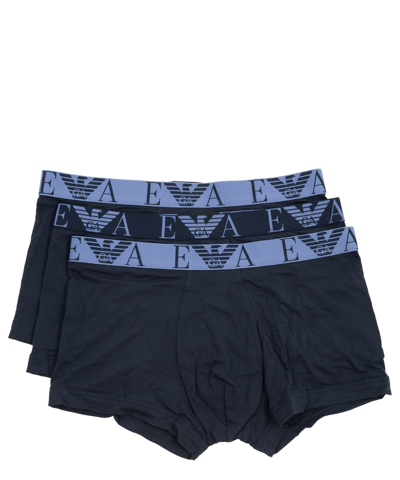 Shop Emporio Armani Underwear Boxer In Blue