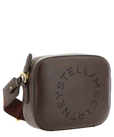 Shop Stella Mccartney Camera Small Crossbody Bag In Brown