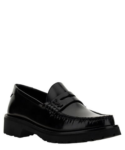 Saint Laurent Le Loafer Black Loafers With Chunky Sole And Cassandre Detail In Smooth Leather Woman In Black