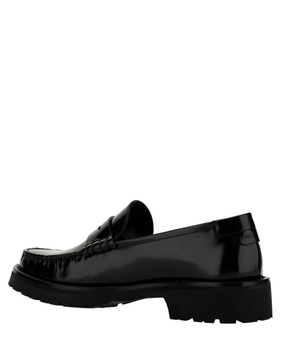 Saint Laurent Le Loafer Black Loafers With Chunky Sole And Cassandre Detail In Smooth Leather Woman In Black