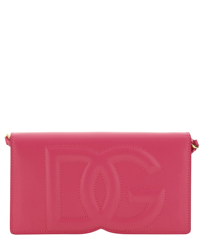 Shop Dolce & Gabbana Logo Dg Crossbody Bag In Pink