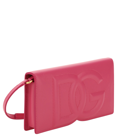 Shop Dolce & Gabbana Logo Dg Crossbody Bag In Pink