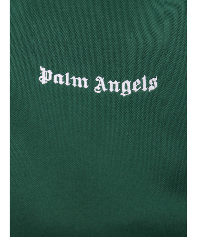 Shop Palm Angels Zip-up Sweatshirt In Green