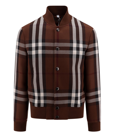 Shop Burberry Bomber Jacket In Brown