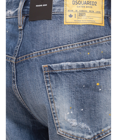 Shop Dsquared2 Roadie Jeans In Blue