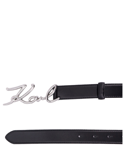 Shop Karl Lagerfeld Belt In Black