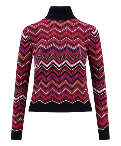Shop Missoni Roll-neck Sweater In Pink