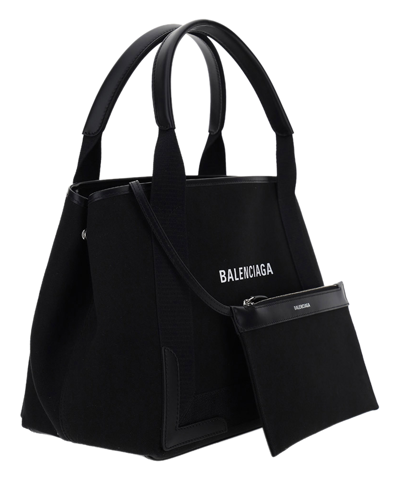 Shop Balenciaga Cabas Handbag In Black