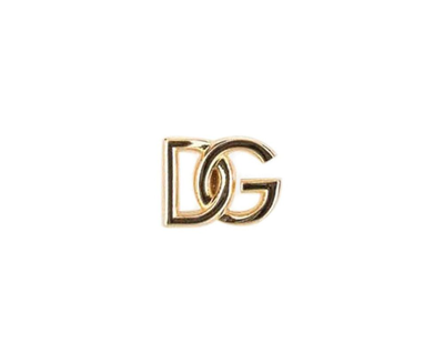 Shop Dolce & Gabbana Dg Logo Earring In Gold
