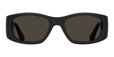 Shop Moschino Eyewear Moschino Rectangular Frame Sunglasses In Black