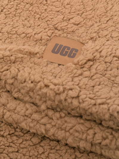 Shop Ugg Sherpa Oversized Scarf In Brown