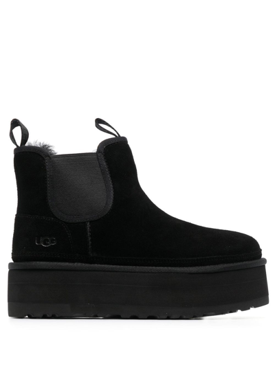 Shop Ugg Neumel Platform Chelsea Boots In Black