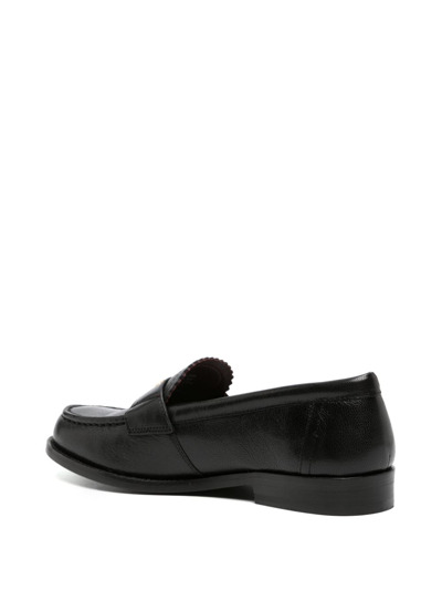 Shop Tory Burch Perry Leather Loafers In Black