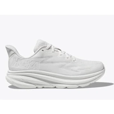 Shop Hoka Clifton 9 White / White Women 1127896 Shoes
