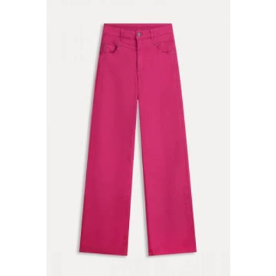 Shop Pom Amsterdam Wide Leg Jeans In Pink