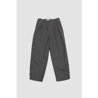 Still By Hand Wide Wool Pants Grey | ModeSens