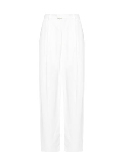 Shop Marni Cady Tailored Trousers In White