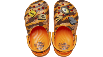 Shop Crocs Toddler Jurassic World Classic Clog In Orange Zing