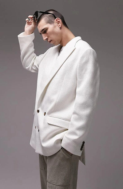 Shop Topman Boxy Oversize Blazer In White