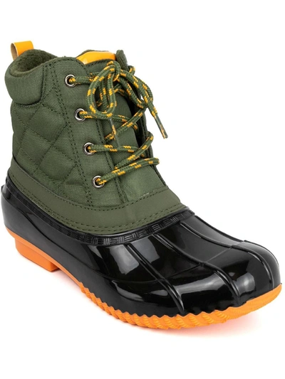 Shop Sugar Skippy Womens Lace-up Quilted Rain Boots In Green