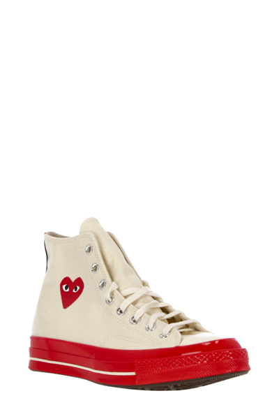 Shop Comme Des Garçons Play Comme Des Garcons Play Sneakers In White