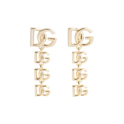 Shop Dolce & Gabbana Earrings Jewellery In Metallic